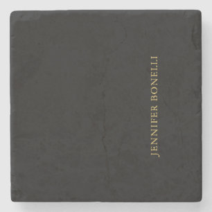 Dessous-de-verre En Pierre Couleurs d'or noir professionnel tendance moderne 