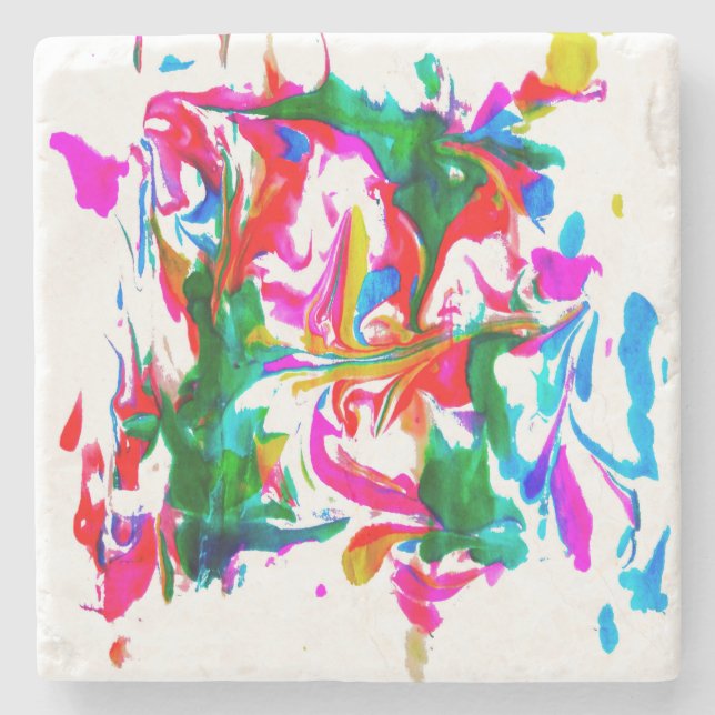 Dessous-de-verre En Pierre Couleurs folles (Devant)