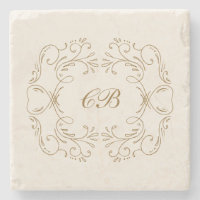 Couronne florale de farine à monogramme or souveni