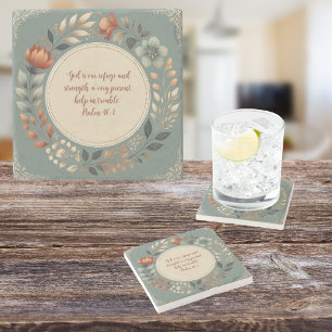 Dessous-de-verre En Pierre Couronne Humble Verset Biblique Personnalisable