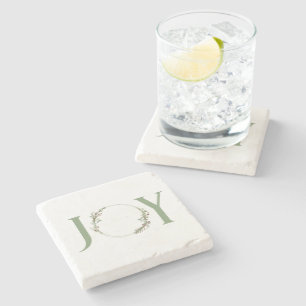 Dessous-de-verre En Pierre Couronne minimale de peinture à l'aquarelle botani