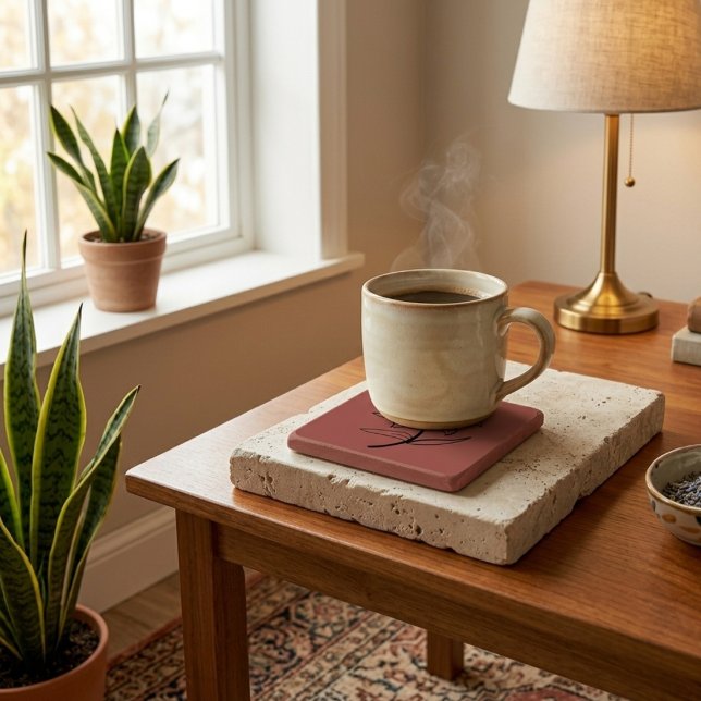 Dessous-de-verre En Pierre Cozy Lives Here | Warm Minimalist Stone Coaster -  (Success!)