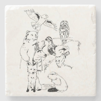 Dessous-de-verre En Pierre Créatures en bois d'insigne