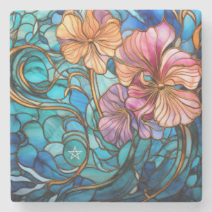 Dessous-de-verre En Pierre Créez vos propres fleurs d'hibiscus en verre color