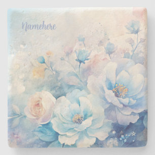 Dessous-de-verre En Pierre Créez votre propre bouquet de roses roses et bleue