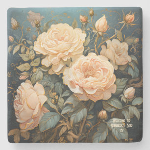 Dessous-de-verre En Pierre Créez votre propre bouquet de roses sarcelle pêche