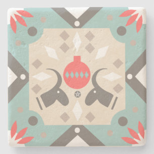 Dessous-de-verre En Pierre Créez Votre Propre Cerf de Noël de Style Nordique 
