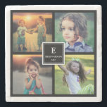 Dessous-de-verre En Pierre Créez votre propre collage photo de famille monogr<br><div class="desc">Créez vos propres dessous de verre de collage de photos de famille monogrammed.
Vous pouvez personnaliser et ajouter vos plus belles photos et ajouter votre nom de famille,  monogramme et année.</div>