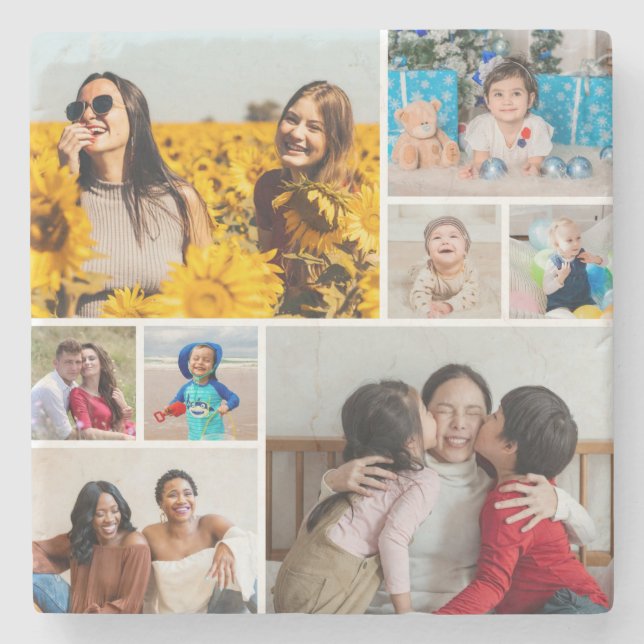 Dessous-de-verre En Pierre Créez votre propre collection de photos 8 (Devant)