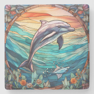 Dessous-de-verre En Pierre Créez votre propre dauphin de coucher de soleil en