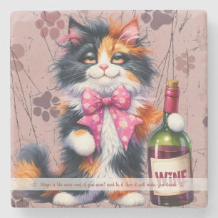 Dessous-de-verre En Pierre Créez Votre Propre Drôle de Monsieur Tipsy Chat Ca