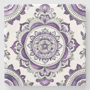 Dessous-de-verre En Pierre Créez votre propre fausse Talavera violet améthyst