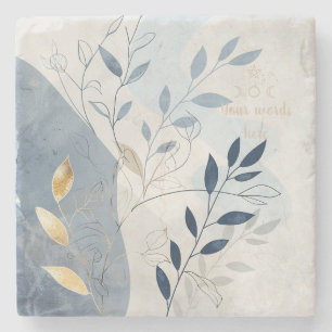 Dessous-de-verre En Pierre Créez Votre Propre Floral Minimaliste Crépuscule B