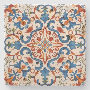 Dessous-de-verre En Pierre Créez Votre Propre Flore Multicolore Festive Vinta