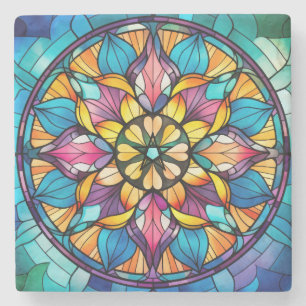 Dessous-de-verre En Pierre Créez Votre Propre Mandala de Vitrail en Kaléidosc