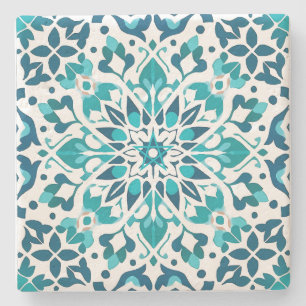 Dessous-de-verre En Pierre Créez Votre Propre Mandala Talavera Turquoise Faux