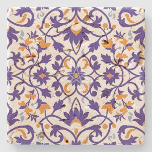 Dessous-de-verre En Pierre Créez votre propre Méditerranéen bleu or violet