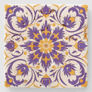 Dessous-de-verre En Pierre Créez Votre Propre Méditerranéen Violet Royal Or