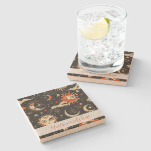 Dessous-de-verre En Pierre Créez Votre Propre Oeil Magique Céleste Orange Noi