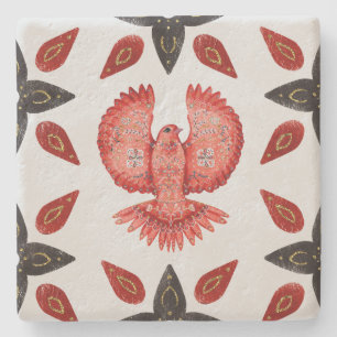 Dessous-de-verre En Pierre Créez Votre Propre Oiseau Cardinal de Yule de Styl