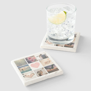 Dessous-de-verre En Pierre Créez votre propre photo Mariage mémorable personn