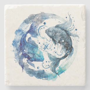Dessous-de-verre En Pierre Créez Votre Propre Poissons Aquarelle