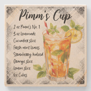 Dessous-de-verre En Pierre Créez Votre Propre Recette de Cocktail Floral Pimm