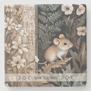 Dessous-de-verre En Pierre Créez Votre Propre Souris Brune Botanique
