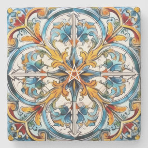 Dessous-de-verre En Pierre Créez Votre Propre Talavera Colorée Fausse Peinte