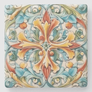 Dessous-de-verre En Pierre Créez Votre Propre Talavera Peinte Fausse Multicol