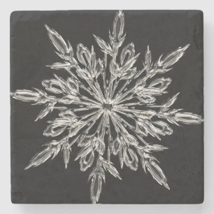 Dessous-de-verre En Pierre Cristal glacé noir