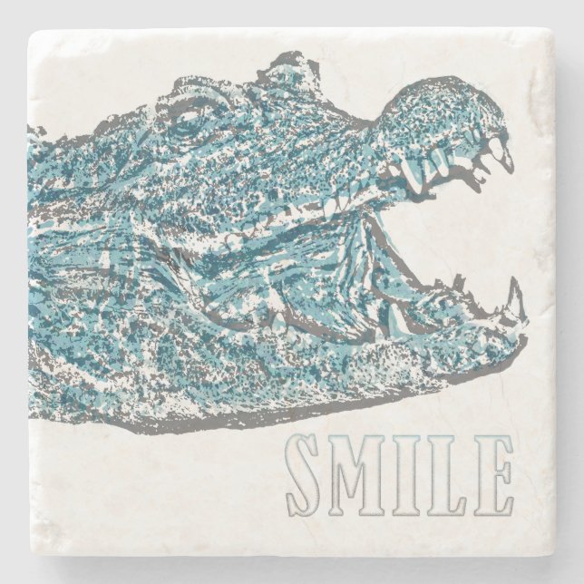 Dessous-de-verre En Pierre Crocodile du sourire (Devant)