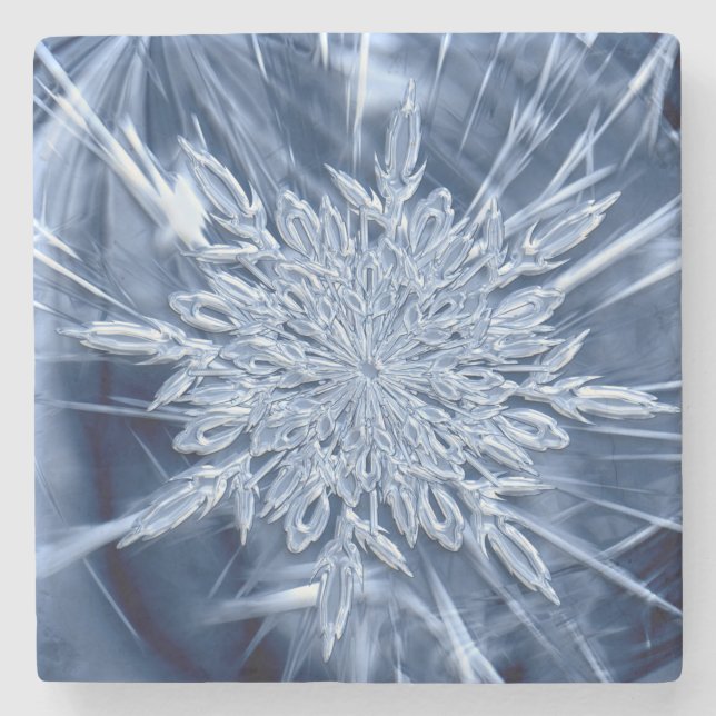 Dessous-de-verre En Pierre Crystal de Snowflake (Devant)