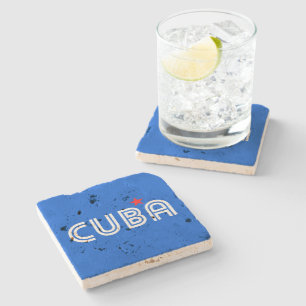 Dessous-de-verre En Pierre Cuba Retro