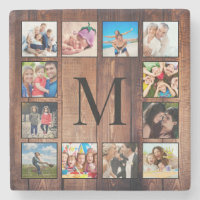Custom Family Photo Collage Reclaimed Wood