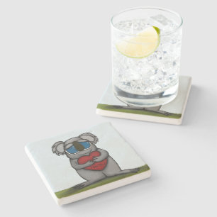 Dessous-de-verre En Pierre Cute Ours Koala