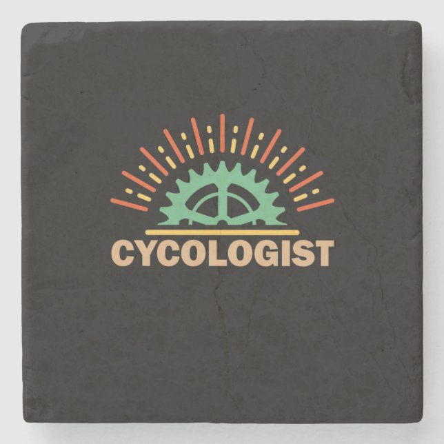Dessous-de-verre En Pierre Cycologiste (Devant)