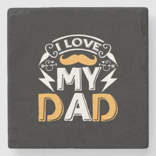 Dessous-de-verre En Pierre Daddy Don J'Aime Mon Papa