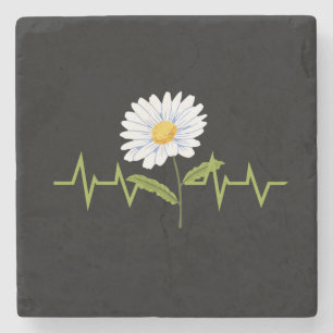 Dessous-de-verre En Pierre Daisy Heartbeat