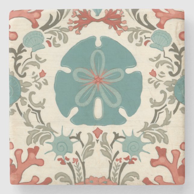 Dessous-de-verre En Pierre Damassé côtière II (Devant)