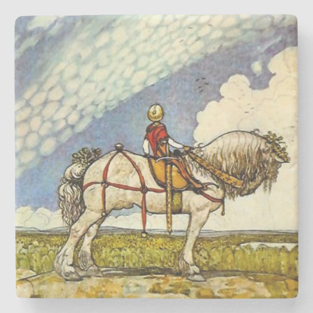 Dessous-de-verre En Pierre « Dans le vaste monde » de John Bauer (Devant)