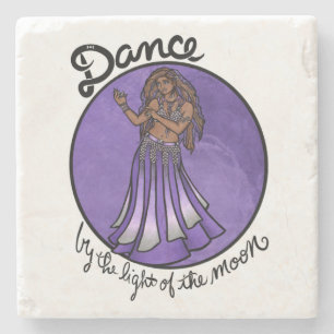 Dessous-de-verre En Pierre Danse à la lumière de la lune