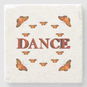 Dessous-de-verre En Pierre Danse avec des papillons design
