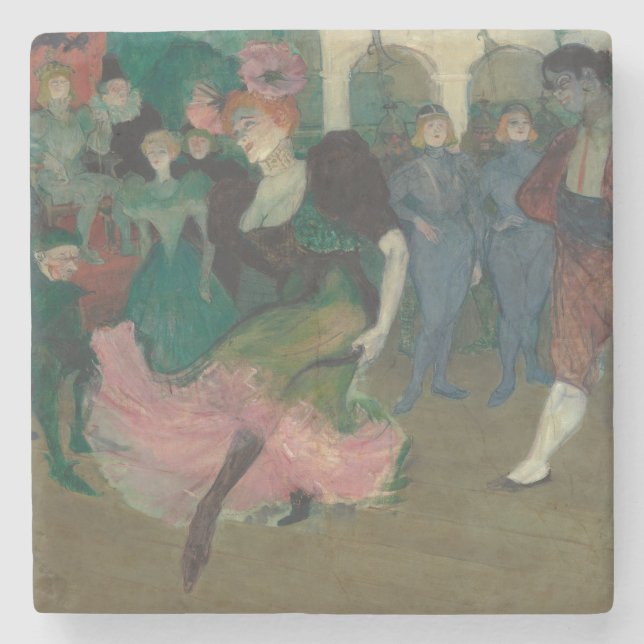 Dessous-de-verre En Pierre Danser le Bolero - Peinture Toulouse-Lautrec (Devant)