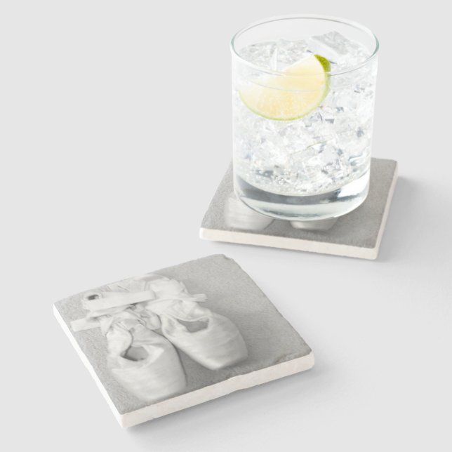 Dessous-de-verre En Pierre Danseur Ballet Chaussures Photographie (Côté)