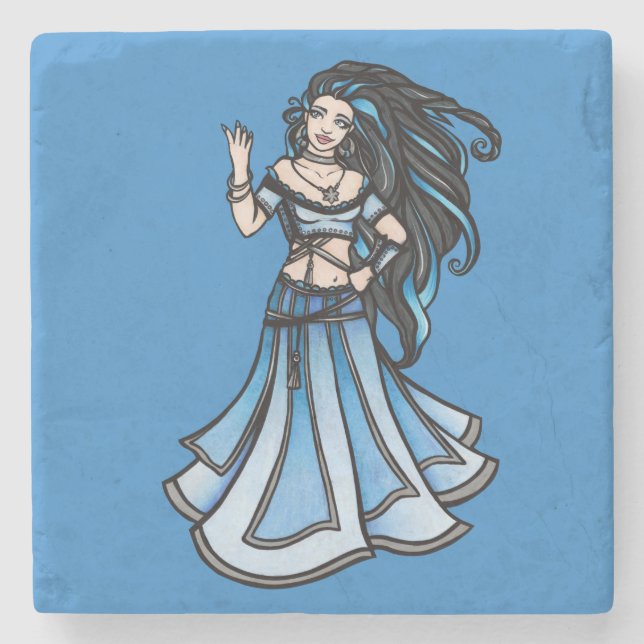 Dessous-de-verre En Pierre Danseuse du ventre d'hiver (Devant)