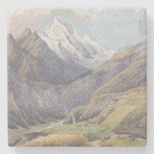 Dessous-de-verre En Pierre Das Mölltal mit dem Großglockner - Carl Lafite