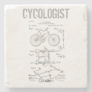 DESSOUS-DE-VERRE EN PIERRE _DE BREVET DE COUPLEUR DE BICYCLETTE CIRCA 1906