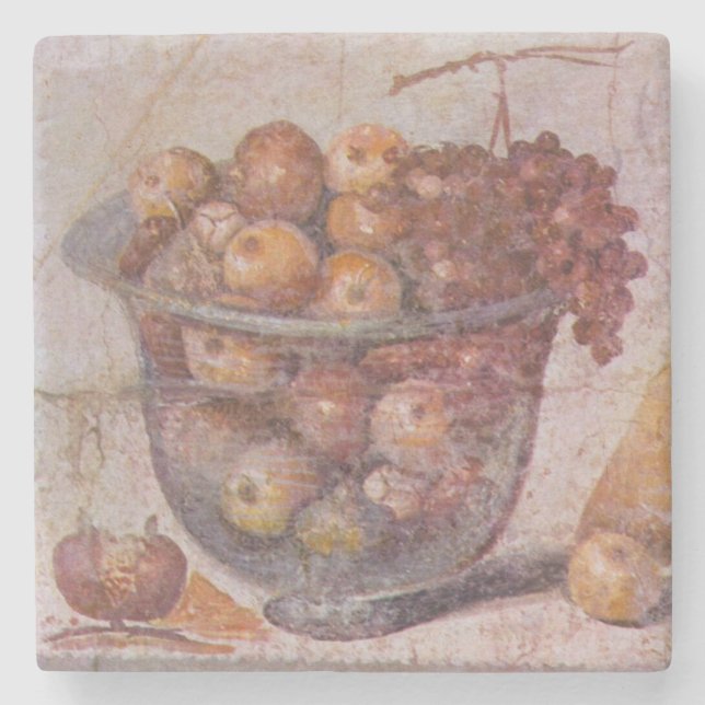 Dessous-de-verre En Pierre De fruit toujours la vie romaine de Pompeii (Devant)