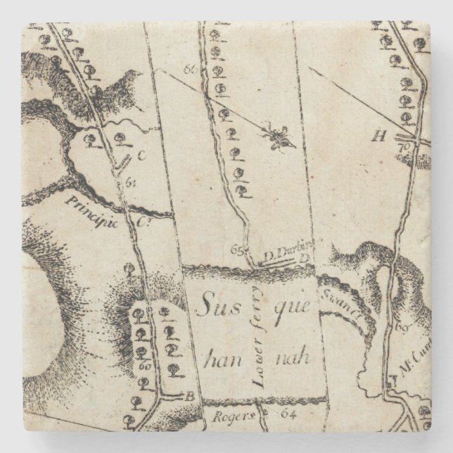 Dessous-de-verre En Pierre De Philadelphie à DM 56 d'Annapolis (Devant)